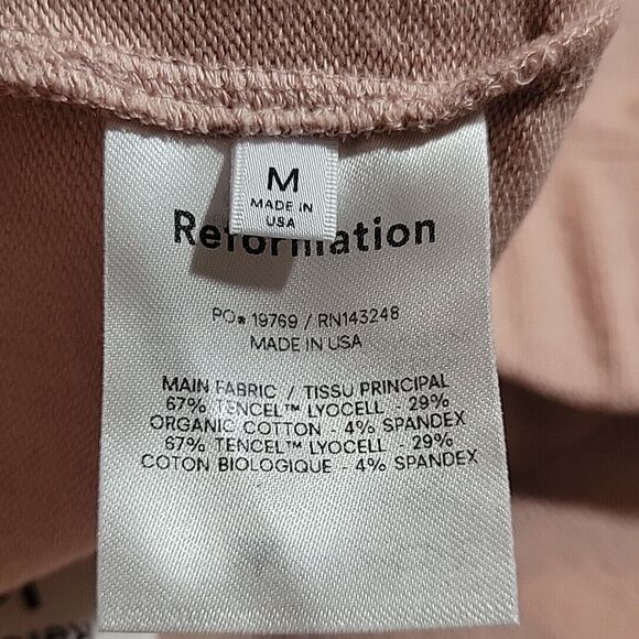 Reformation Cirrus Stretch Knit Pants Womens Size Medium Wide Leg Mid Rise Relax - Picture 8 of 8